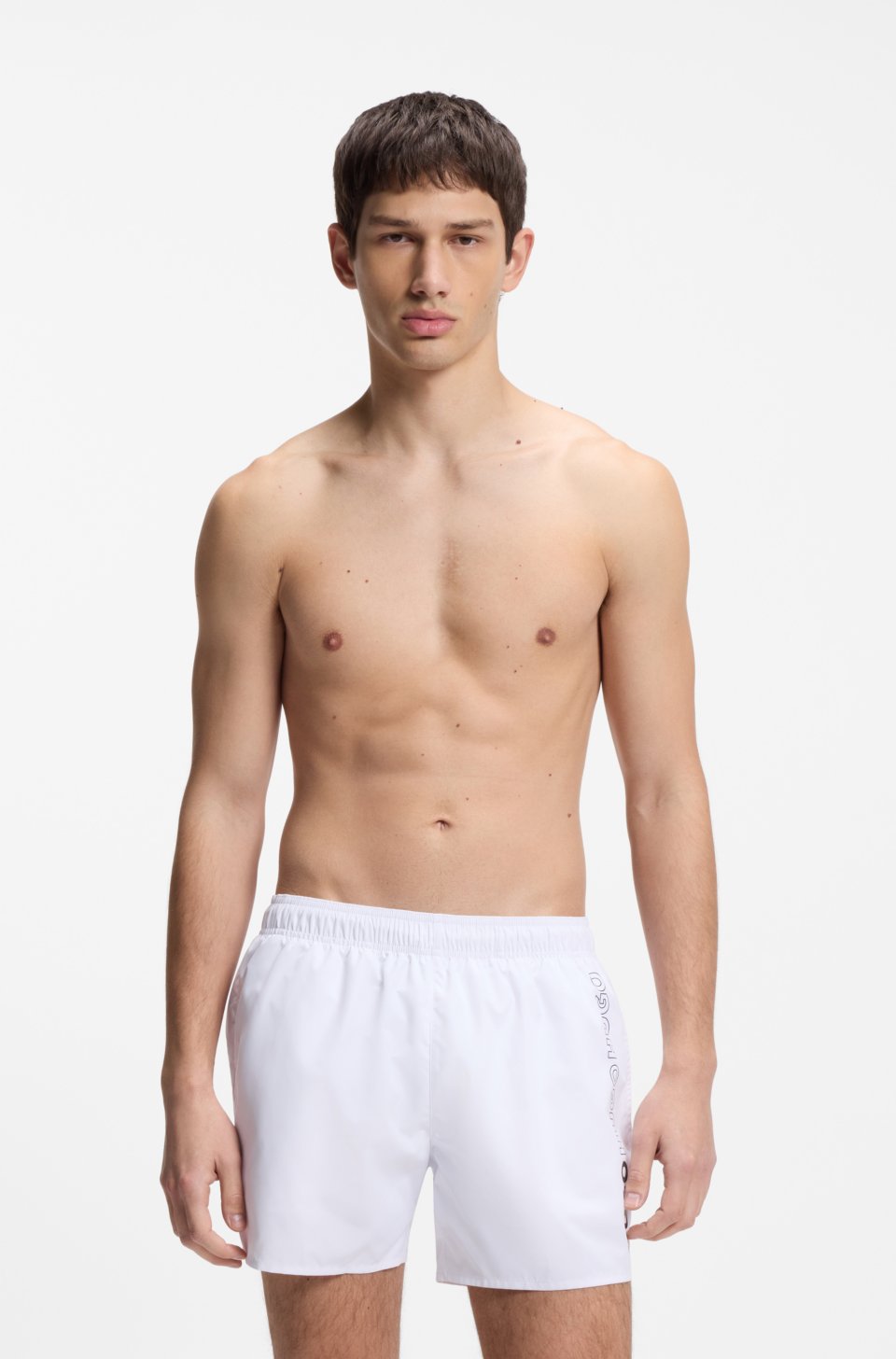 Swim shorts with repeat logos