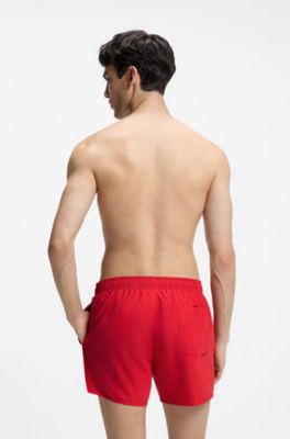 Swim shorts with repeat logos, Pink
