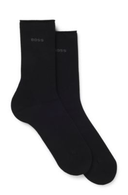 Two-pack of regular-length socks with bamboo, Black