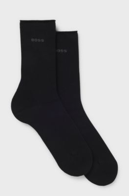 Two-pack of regular-length socks with bamboo, Black
