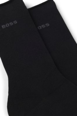 Two-pack of regular-length socks with bamboo, Black