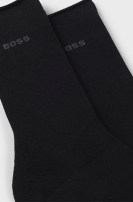 Two-pack of regular-length socks with bamboo, Black