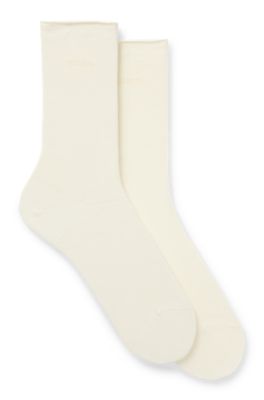 Two-pack of regular-length socks with bamboo, Natural