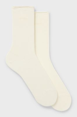 Zweierpack mittelhohe Socken mit Bambus, Natur