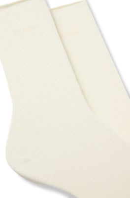 Two-pack of regular-length socks with bamboo, Natural