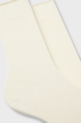 Two-pack of regular-length socks with bamboo, Natural