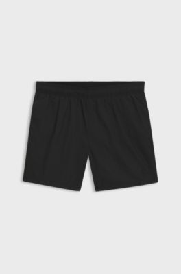 Swim shorts with Double B monogram trim, Black