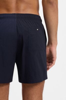 Swim shorts with Double B monogram trim, Dark Blue