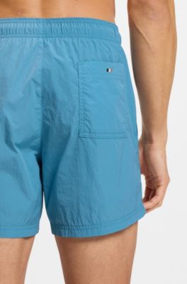 Swim shorts with Double B monogram trim, Turquoise