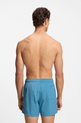 Swim shorts with Double B monogram trim, Turquoise