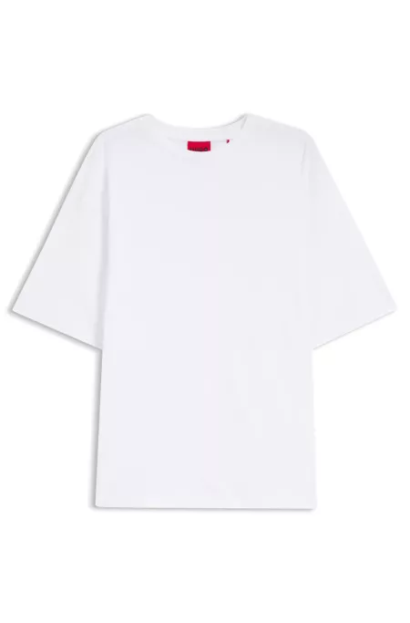 Oversized-Fit T-Shirt aus Baumwolle mit fortlaufendem Logo-Print