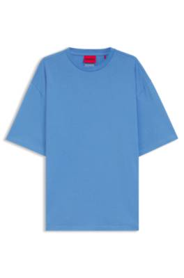 Oversized-fit T-shirt in cotton with repeat-logo print 1