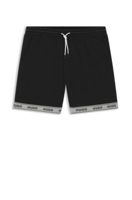 Hugo Mesh swim shorts with jacquard logo tape herr – bild 3