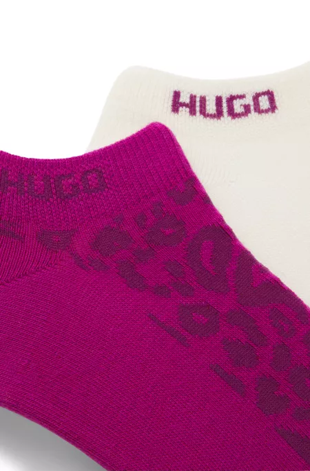 Lot de deux paires de chaussettes longueur cheville en coton mélangé