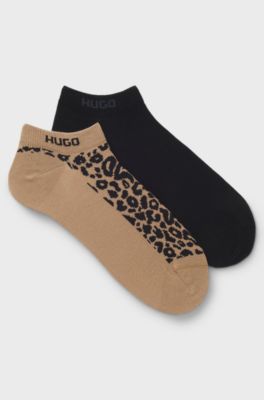 Two-pack of ankle-length cotton-blend socks, Patterned