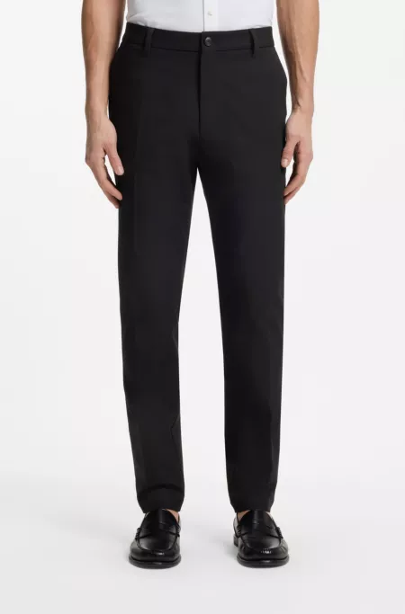 Modern-fit trousers in cotton-blend twill