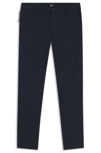 Modern-fit trousers in cotton-blend twill, Dark Blue