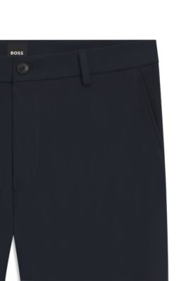 Modern-fit trousers in cotton-blend twill, Dark Blue