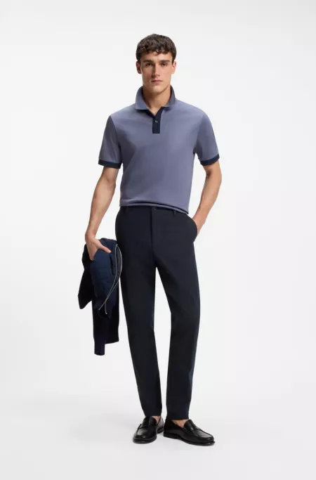 Modern-fit trousers in cotton-blend twill
