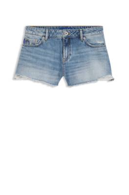 Regular-fit shorts in blue denim 1