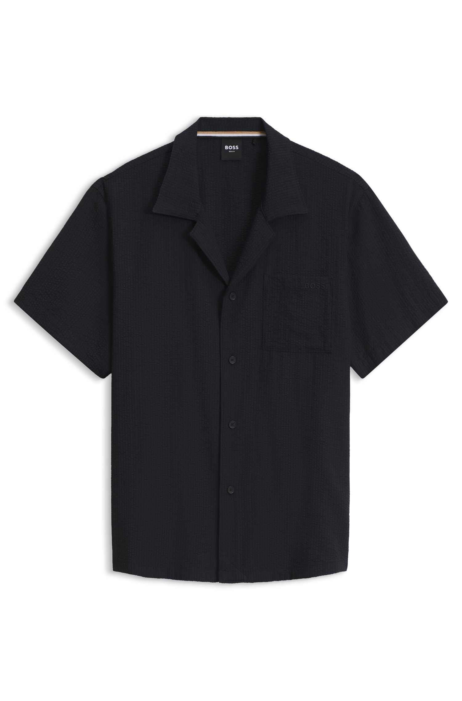 Boss Regular-fit shirt in seersucker fabric skjortor & blusar herr – bild 2