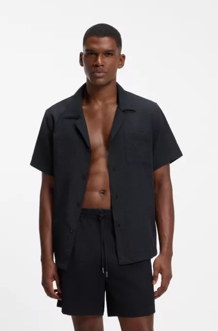 Chemise Regular en tissu seersucker