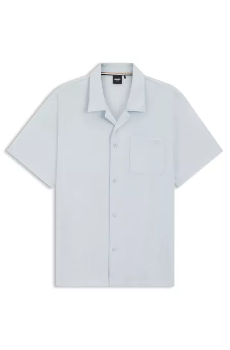 Chemise Regular en tissu seersucker