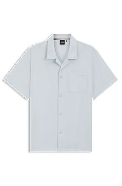 Regular-fit shirt in seersucker fabric