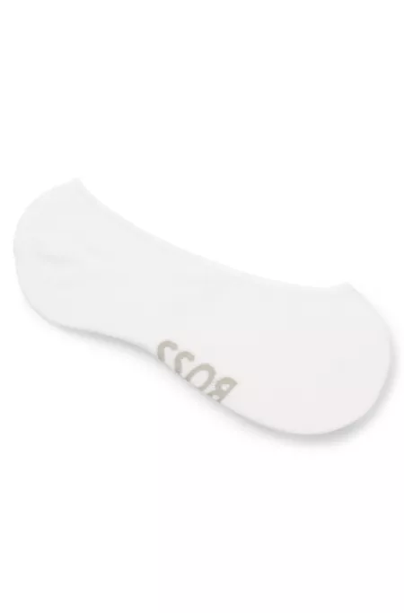 Two-pack of invisible socks in cotton-blend piqué