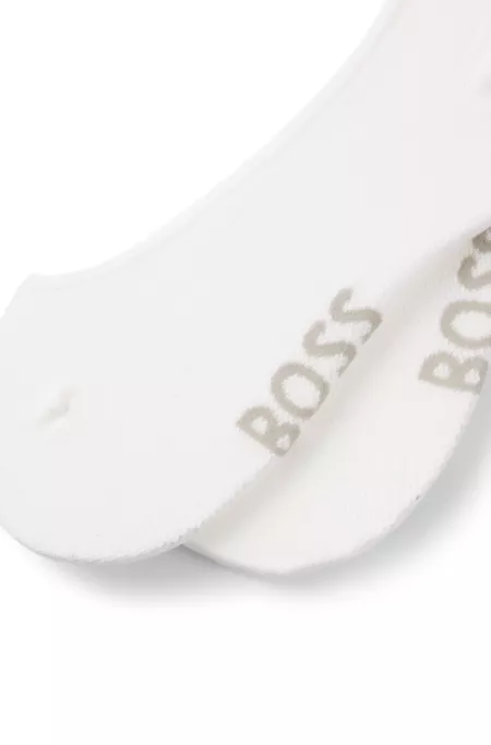 Two-pack of invisible socks in cotton-blend piqué