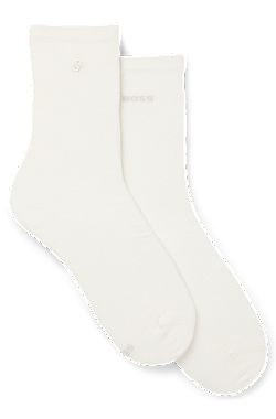 Two-pack of regular-length socks with logo details
