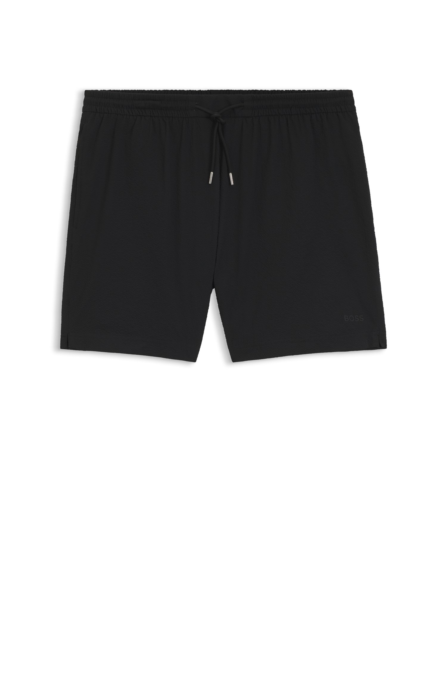 Boss Quick-dry swim shorts in stretch seersucker herr – bild 3