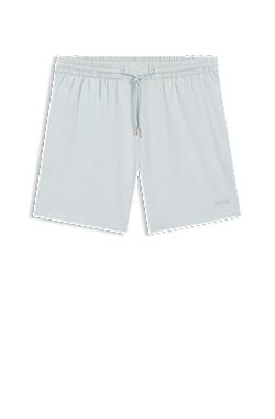 Quick-dry swim shorts in stretch seersucker