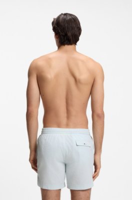 Boss Quick-dry swim shorts in stretch seersucker herr – bild 2