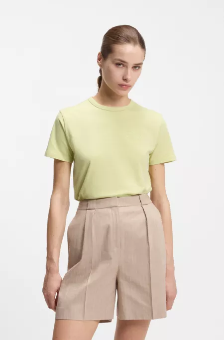 Cotton-jersey T-shirt with embroidered script logo