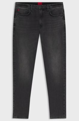 Extra-slim-fit jeans in grey stretch denim, Dark Grey