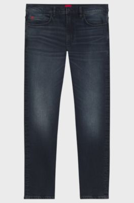 Slim-fit jeans in dark blue stretch denim, Dark Blue