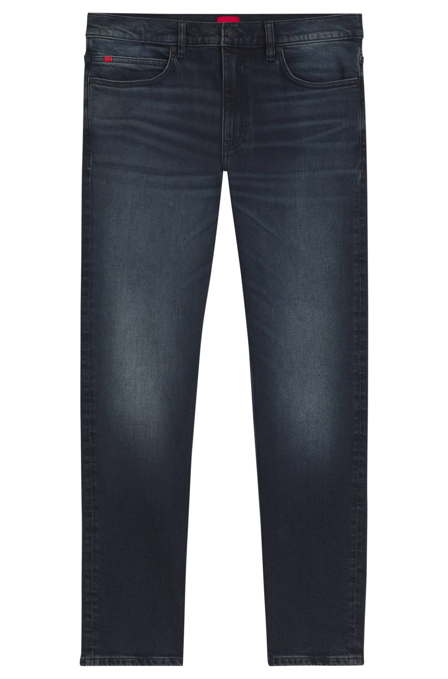 Hugo Slim-fit jeans in dark blue stretch denim herr – bild 4
