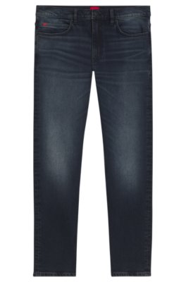 Hugo Uomo Blu Scuro Jeans Slim Fit In Denim Elasticizzato