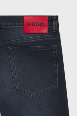 Slim-fit jeans in dark blue stretch denim, Dark Blue