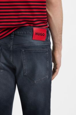 Slim-fit jeans in dark blue stretch denim, Dark Blue