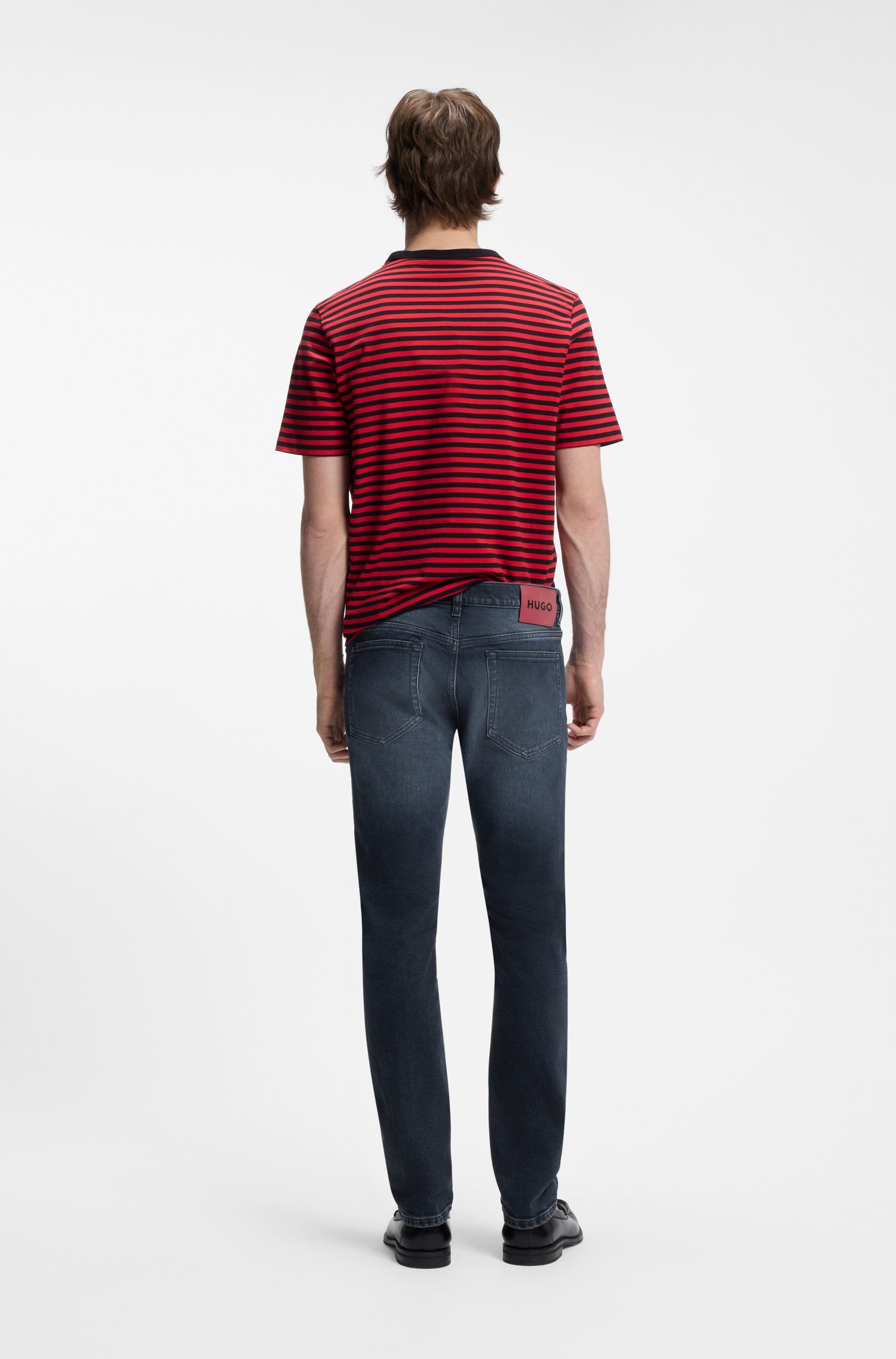 Hugo Slim-fit jeans in dark blue stretch denim herr – bild 2