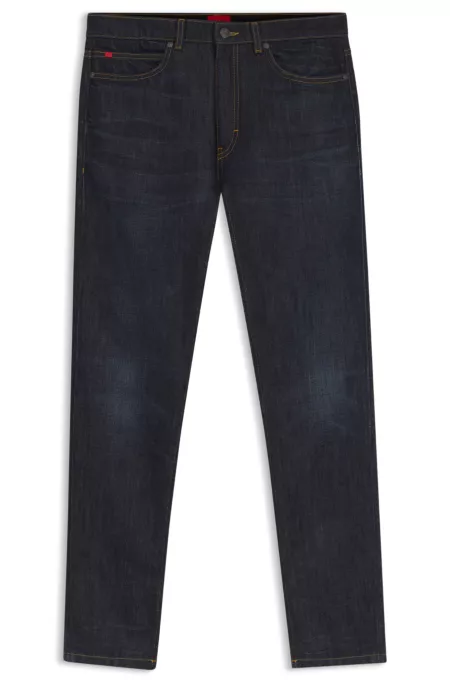 Extra-slim-fit jeans in dark-blue stretch denim
