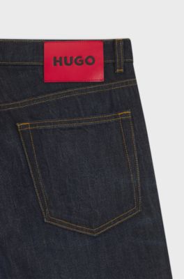 Extra-slim-fit jeans in dark-blue stretch denim, Dark Blue