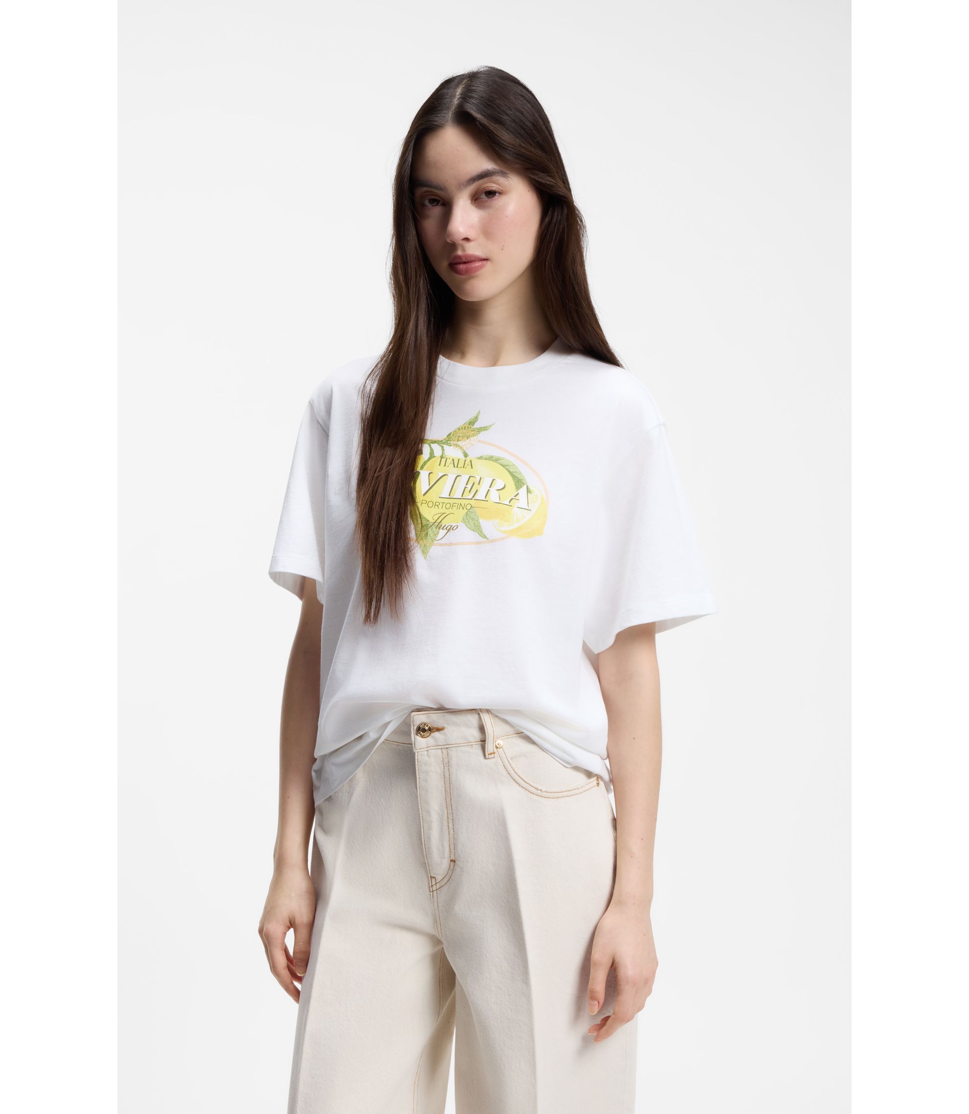 T-Shirt aus Baumwoll-Jersey mit Logo-Artwork