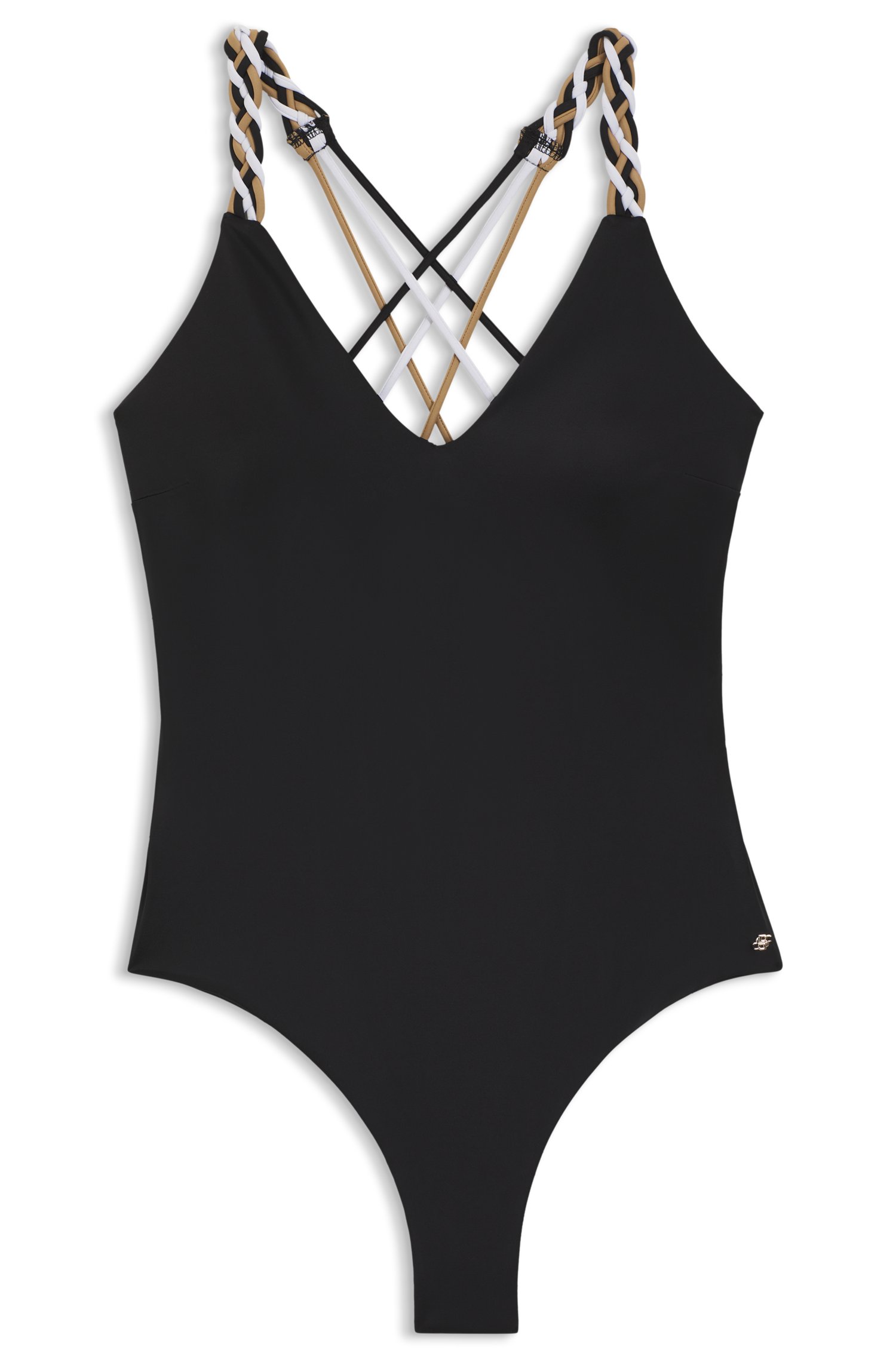 Boss Swimsuit with signature-stripe braided straps baddräkter dam