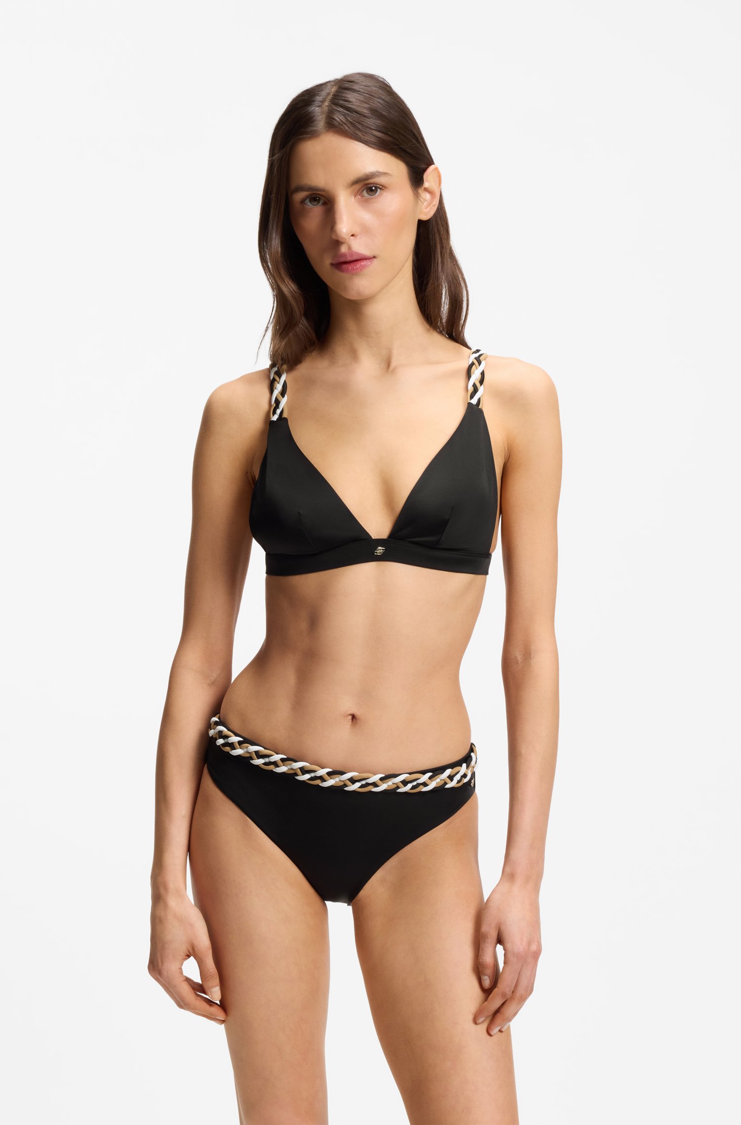 Boss Bikini top with braided signature-stripe straps dam – bild 2