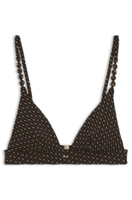 Monogram- bikini top with removable padding 1