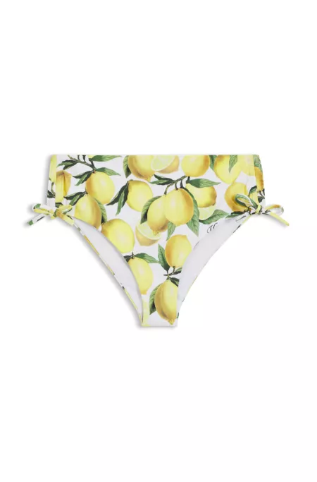 Braguita de bikini estampada con colgante con logo apilado