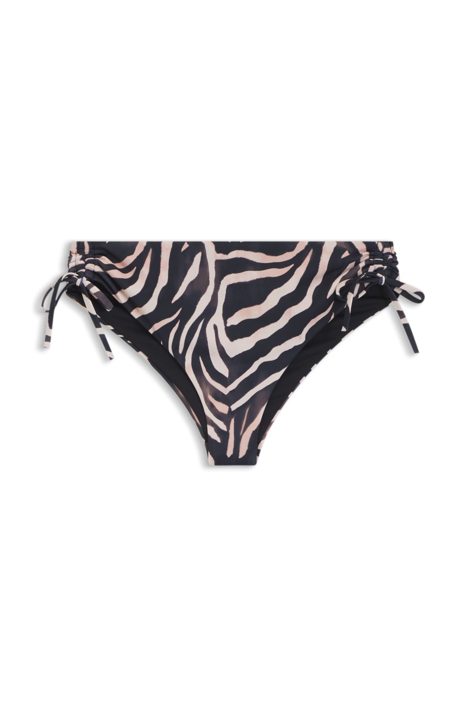Printed bikini bottoms with stacked-logo charm